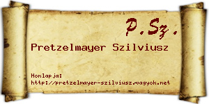 Pretzelmayer Szilviusz névjegykártya